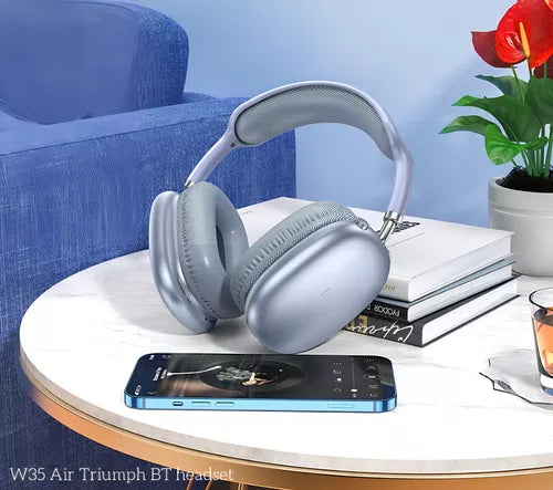 Audífono Inalámbricos Bluetooth Hoco W35 45hrs Azul Acero
