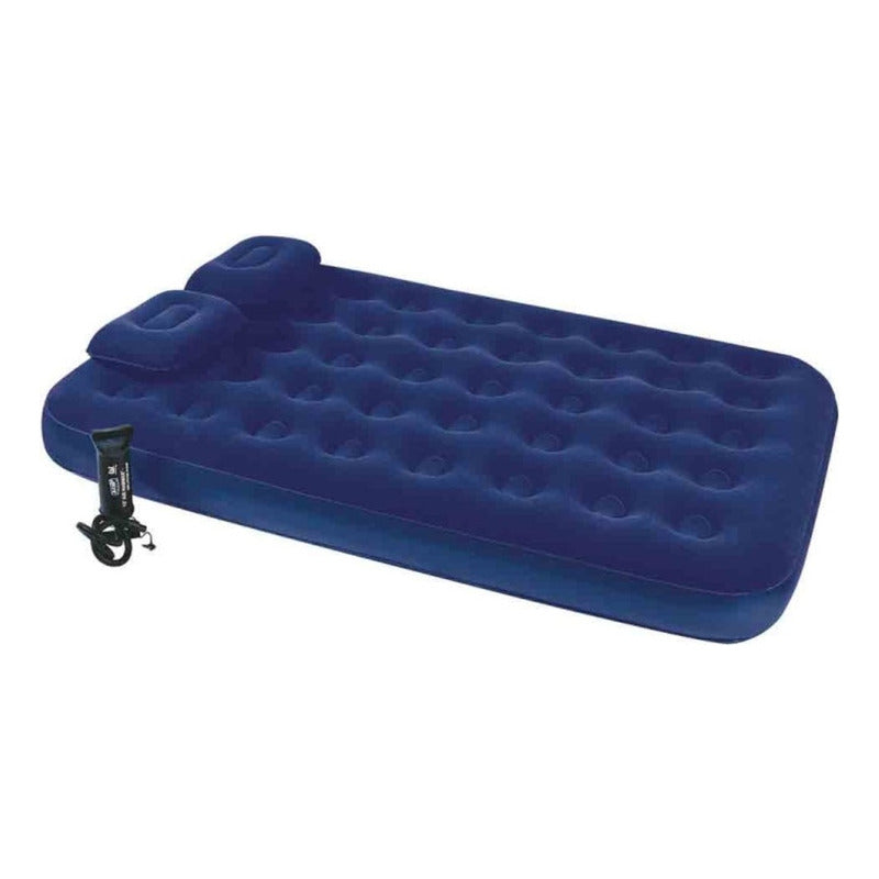 Colchón Inflable Doble 2 Plazas + Inflador Y Almohadas + Env