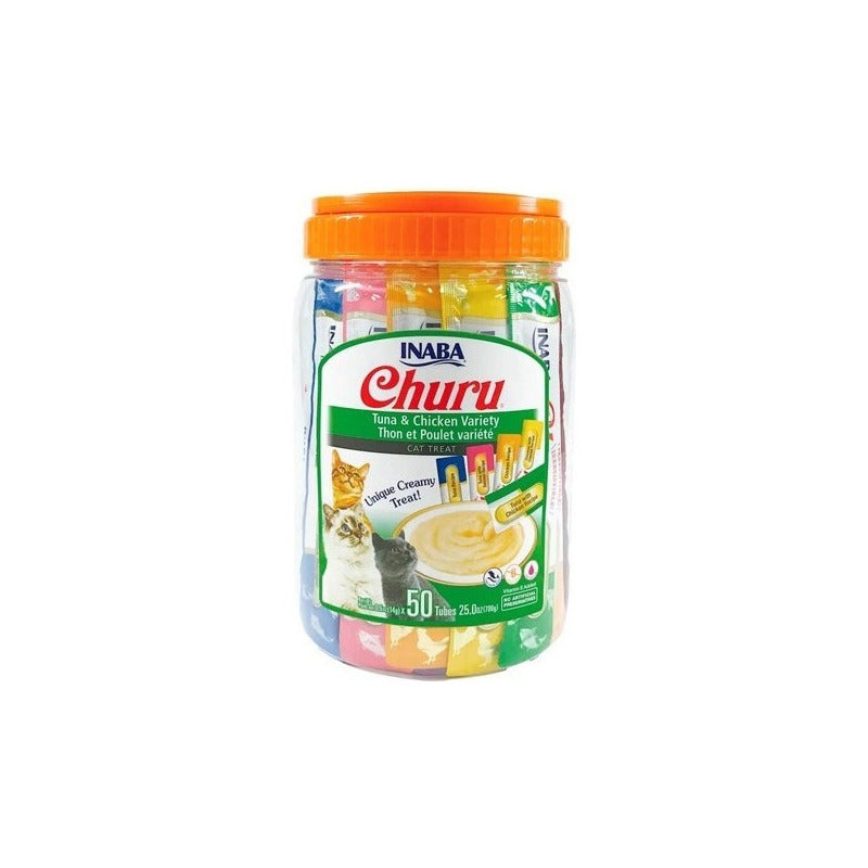 Churu Gatos - Tarro Variedades Atún Y Pollo - 50 Tubitos