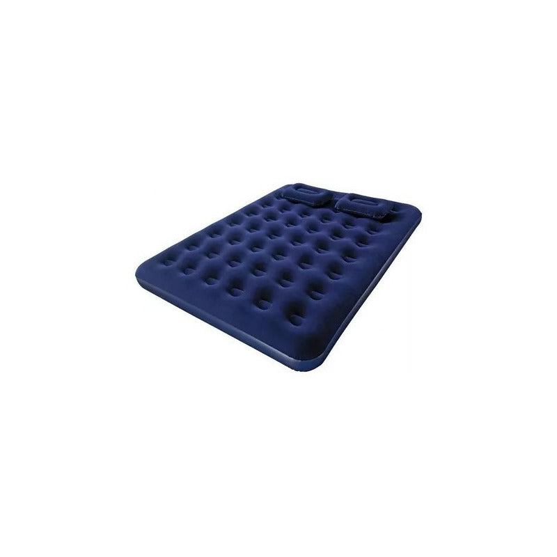 Colchón Inflable 2 Plazas Con Inflador + 2 Almohadas