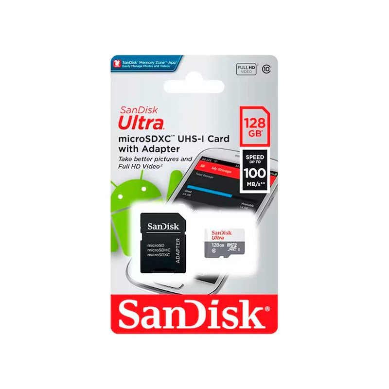 Sandisk Memoria Micro Sd 128 Gb 100mbps Tarjeta