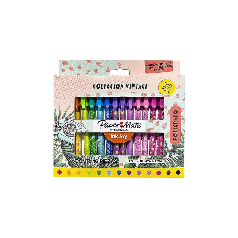 Lapiceras Boligrafo Paper Mate Set 16