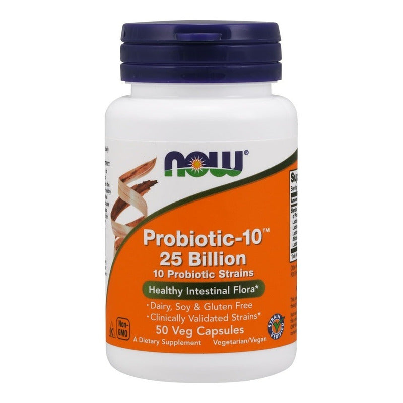Probiotic-10 25 Billion 50 Capsulas Veganas Now