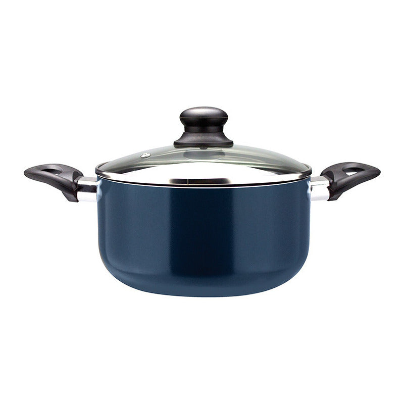 Batería Cocina Marmicoc Set 7 Piezas Antiadherente Azul