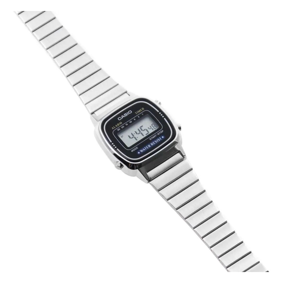 Reloj Casio Mujer La670wa-1df Color Plateado Digital 30m