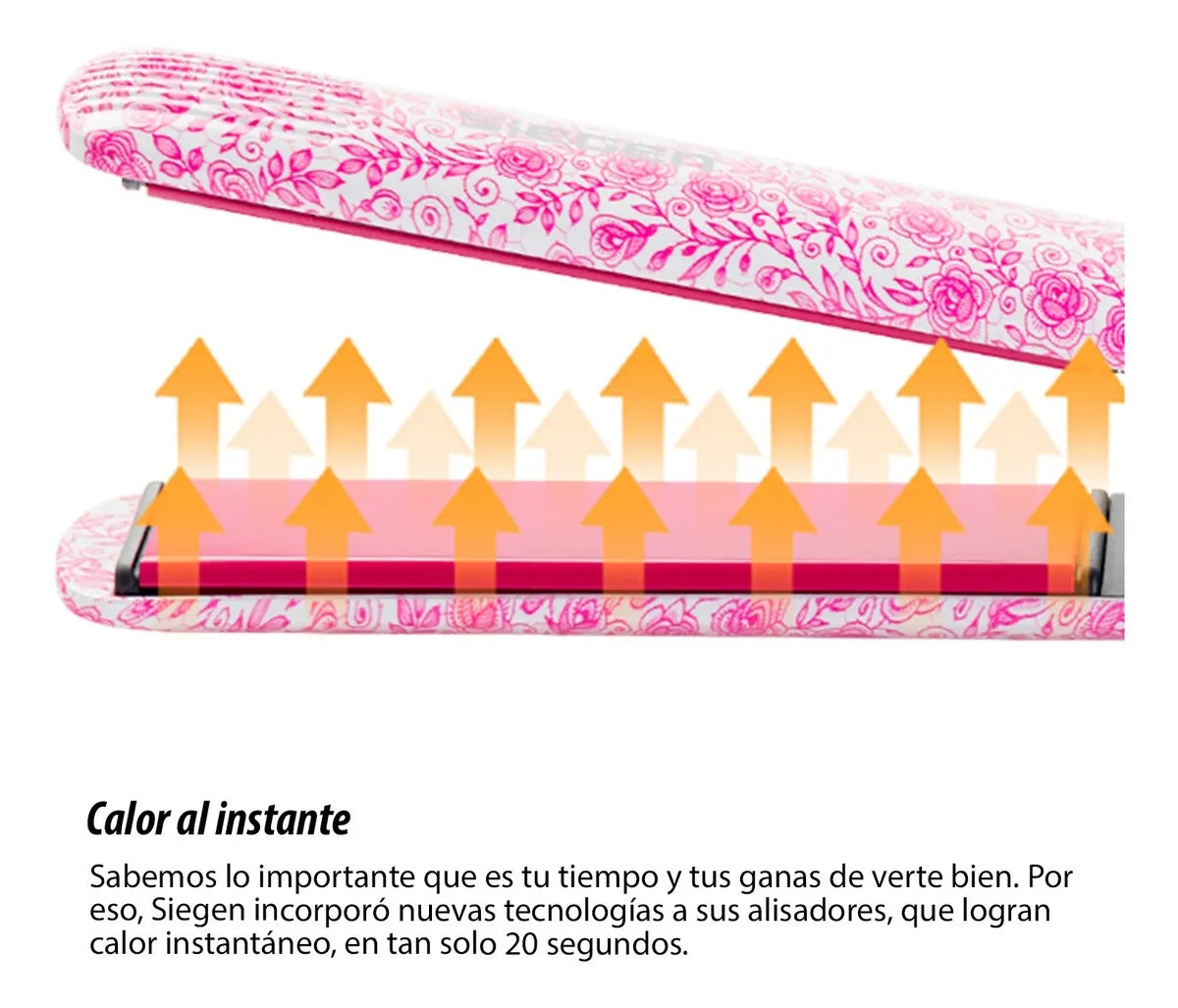 Alisador Siegen Sg-3512d1 Cerámica + Tourmalina Color Fucsia