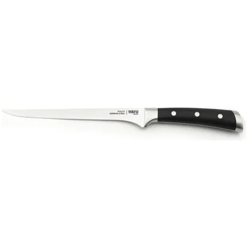 Cuchillo Filetero Carne Pollo Pescado 20 Cm Wayu Color Negro