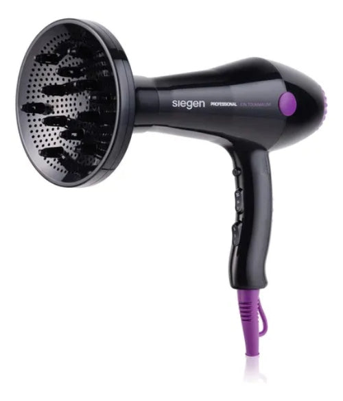 Secador De Pelo Siegen Sg-3049 2000w Negro/violeta
