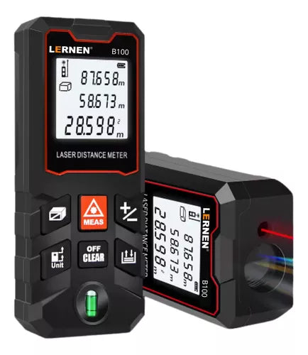 Medidor De Distancia Laser Digital Lernen 100m + Accesorios