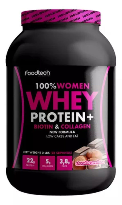 Whey Protein Women Foodtech 907g Chocolate Avellana