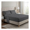 Juego De Sabanas 2 Plazas Premium 200hilos 200x150cm 4piezas Gris Liso