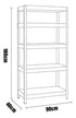 Estante Rack Metalico Negro 5 Niveles 400 Kg 180x90x40cm
