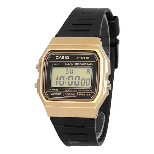 Reloj Casio Collection F-91wm-9a Hombre Dorado/Negro