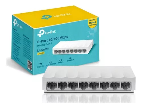 Switch De 8 Puertos 10/100mbps Tp-link Ls1008 Serie Litewave