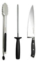Set Parrillero 3 Piezas Wayu (Cuchillo + Pinza + Afilador)