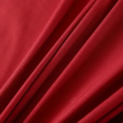 Juego De Sabanas 2 Plazas Premium 200hilos 200x150cm 4piezas Rojo Liso