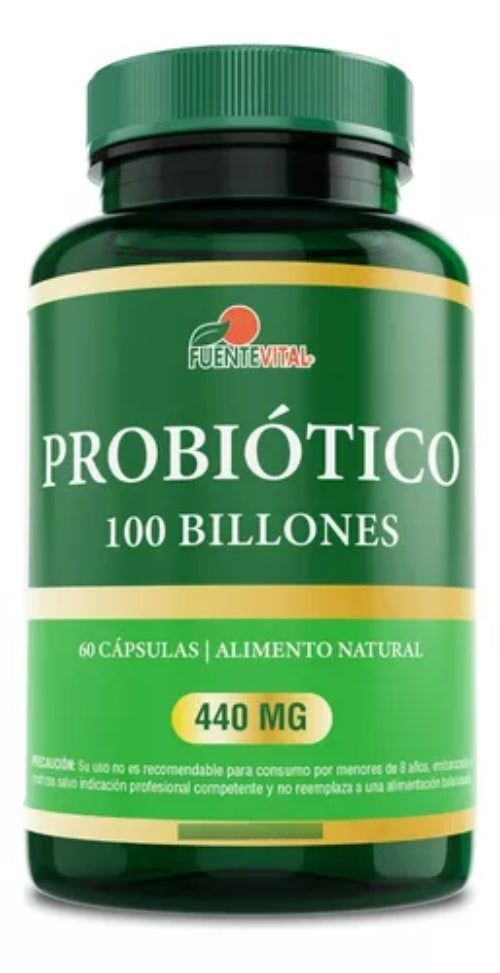 Probióticos 100 Billones - 10 Cepas - 60 Cápsulas Vegetales