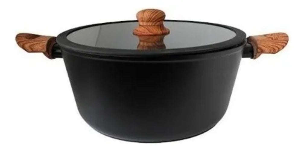 Olla Antiadherente 28cm Granite Vintage Keep Color Negro