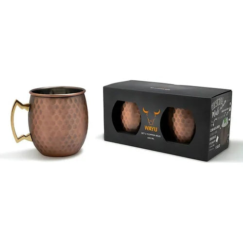 Copper Mug Set Acero Inoxidable Capa De Cobre Wayu