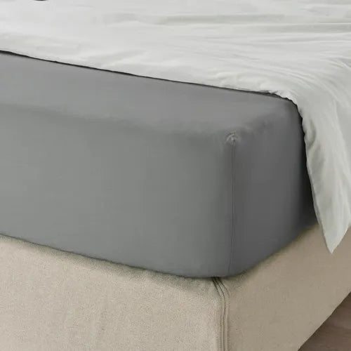 Juego De Sabanas 2 Plazas Premium 200hilos 200x150cm 4piezas Gris Liso