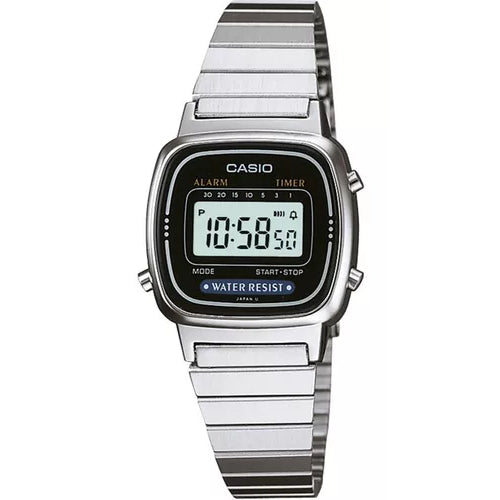 Reloj Casio Mujer La670wa-1df Color Plateado Digital 30m