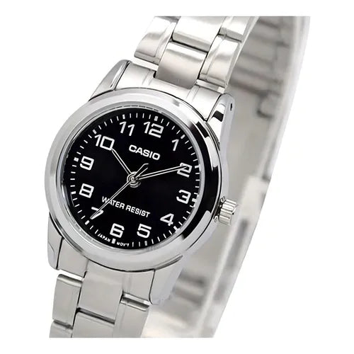 Reloj Casio Mujer Ltp-v001d-1b Acero Plateado