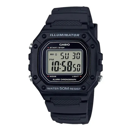 Reloj Casio Youth W-218h-3av Hombre Negro Resina