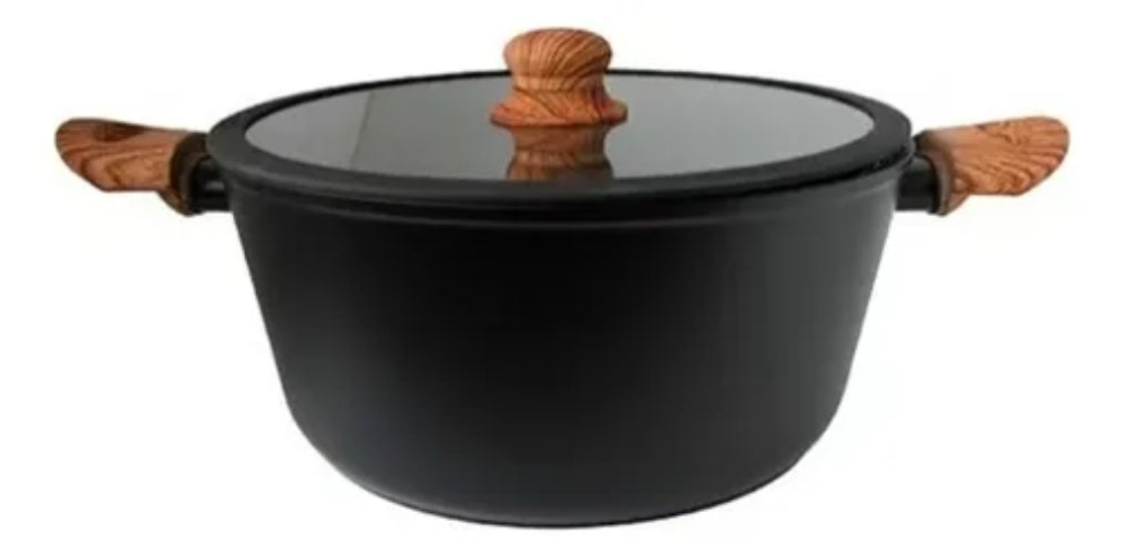 Olla Antiadherente 28cm Granite Vintage Keep Color Negro