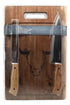 Set Parrillero Tabla + Cuchillo Y Pincho Wayu Asado Parrilla