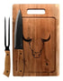 Set Parrillero Tabla + Cuchillo Y Pincho Wayu Asado Parrilla