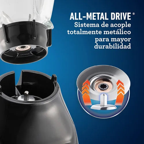 Licuadora Oster® Blstk 2 Velocidades Vaso De Vidrio Negra