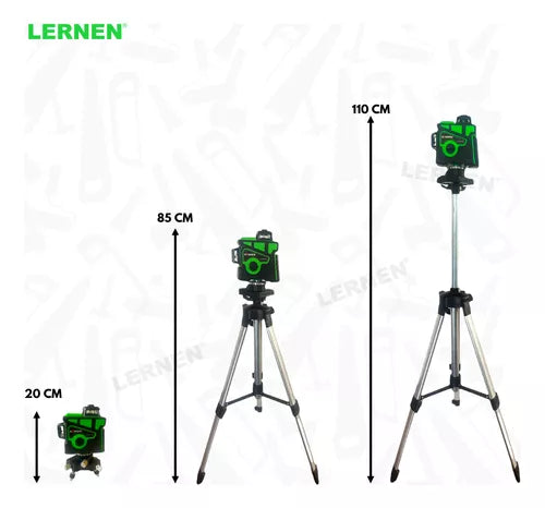 Nivel Laser Profesional 12 Líneas Verde Lernen + Maletín