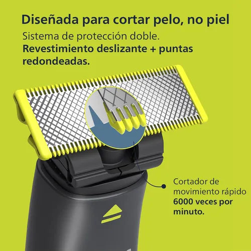 Afeitadora Philips Oneblade Qp1424/10 Inalámbrica Recorta Negro