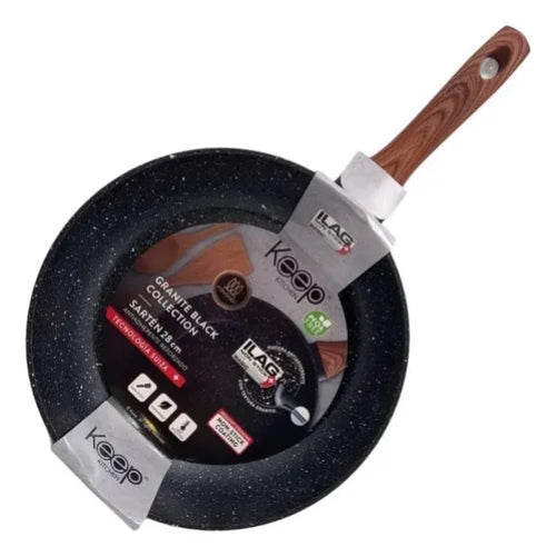 Sartén Antiadherente 28cm Linea Granito Keep Color Negro