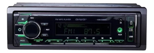 Radio Auto 1 Din Bluetooth Usb X2 Radio Fm Aiwa Aw-5880t