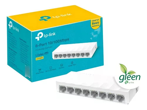 Switch De 8 Puertos 10/100mbps Tp-link Ls1008 Serie Litewave