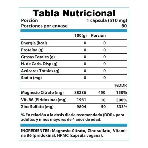 Winker Nutrition Zma + B6 60 Cápsulas Veganas