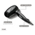 Secador GA.MA Eolic Mini Negro 1600w Plegable Ion Negro