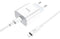 Cargador Pd Para iPhone 20w Hoco + Cable Lightning Blanco