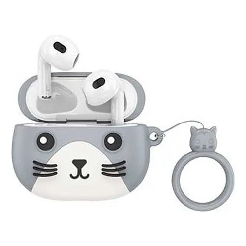 Audífonos Inalámbricos Hoco Ew46 Gato Bluetooth Color Gris
