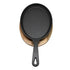 Sarten Iron Cast Base Madera Wayu Color Negro