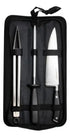 Set Parrillero 3 Piezas Wayu (Cuchillo + Pinza + Afilador)