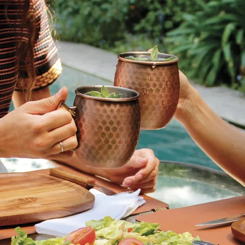 Copper Mug Set Acero Inoxidable Capa De Cobre Wayu