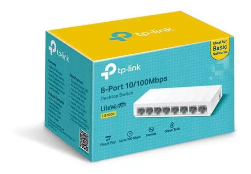 Switch De 8 Puertos 10/100mbps Tp-link Ls1008 Serie Litewave