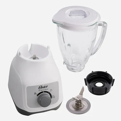Licuadora Oster® Vaso De Vidrio Y Control De Perilla Gris