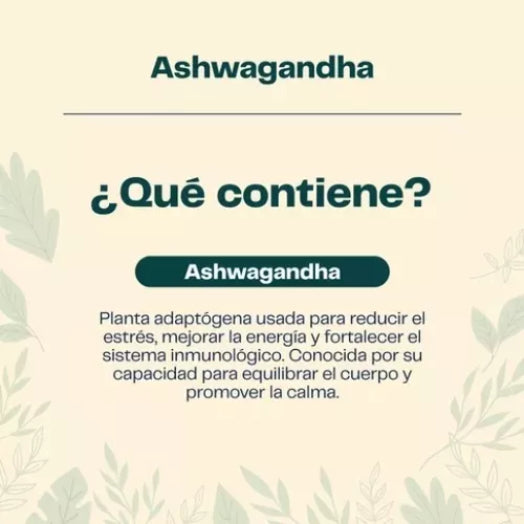 Ashwagandha 60 Capsulas 640 Mg Antiestres Ansiedad