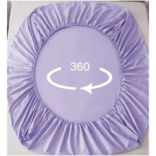 Juego De Sabanas 2 Plazas Premium 200hilos 200x150cm 4piezas Lila Liso