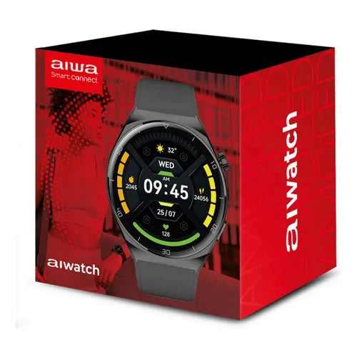 Reloj Inteligente Aiwa Ip68 Awsam05 Deportivo Color Negro