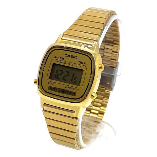 Reloj Casio Vintage La670wga-9df Mujer Color Dorado