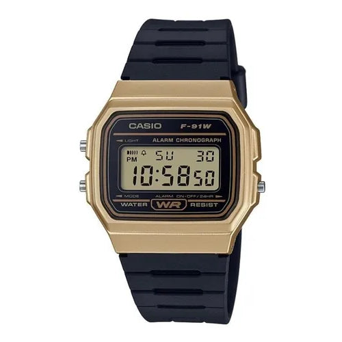 Reloj Casio Collection F-91wm-9a Hombre Dorado/Negro